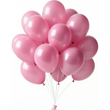 Set 12 Baloane, Cyrax, din Latex Standard, 13 cm, Roz Deschis