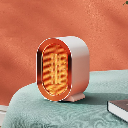 Radiator mini Incalzitor,  Element de Incalzire PTC, Putere 1200 W, Radiator cu termostat reglabil, 19.5 x 12.5 x 12.5 cm, 800 g, Alb
