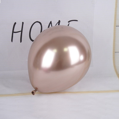 Set 12 Baloane, Cyrax, din Latex Chrome, 25 cm, Sampanie