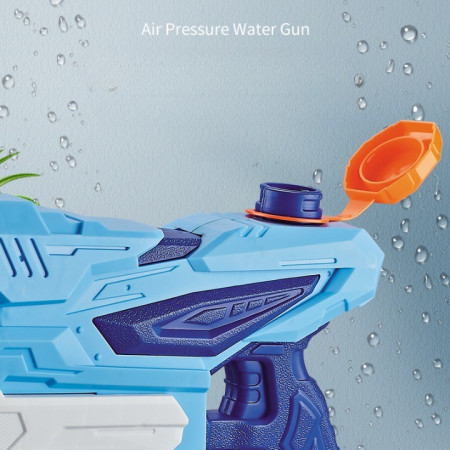 Pistol cu Apa pentru Copii, Rezervor, Pentru Piscina/Plaja, Cyrax, 6ani+,  3 duze, Albastru, 300ML