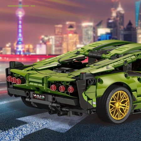 Joc de Construit, Cyrax, Model Lamborghini, 1280 Piese, +6 Ani, Verde