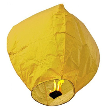 Lampion zburator, Cyrax, hartie biodegradabila, Galben