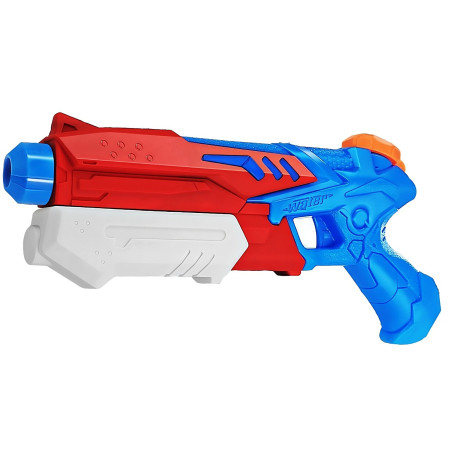 Pistol cu Apa pentru Copii, Rezervor, Pentru Piscina/Plaja, Cyrax, 6ani+,  Albastru deschis/Rosu, 300ML