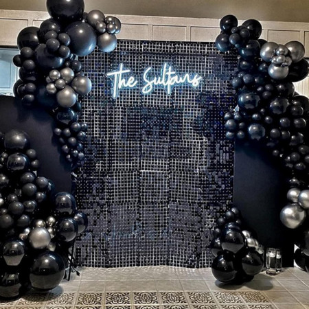 Set 12 Baloane, Cyrax, din Latex Standard, 13 cm, Negru