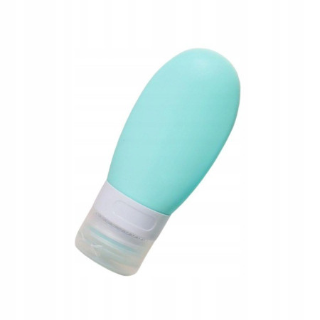 Recipient Portabil din Silicon Elegant de Voiaj, Sticla de Calatorie,  Potrivita pentru Lotiune, Sampon si Alte Lichide, Anti-scurgere, cu Posibilitate de Reumplere, Capacitate 90mL, Verde