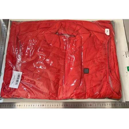 Vesta cu Incalzire,  Unisex, 2 Zone de Incalzire, Umplutura Bumbac, 3 Trepte de Temperatura, Incarcare USB, Rosu, 58 - 65 kg, Marime XL