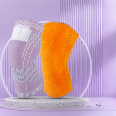 Orteza Elastica pentru Genunchi, Cyrax, Ajustabila cu Bretele Elastice, Banda pentru Compresie, Material Respirabil, Marime M, Culoare Roz