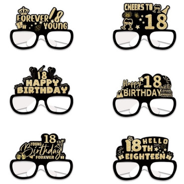 Set 6 Perechi de Ochelari pentru Majorat, Cyrax, Diverse Modele, Negru