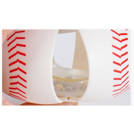 Minge UFO baseball Cyrax cu deformare, diametru 8 cm, 3 ani +, lumini LED interactiva, minge magică OZN zburator, minge zburătoare, Alb