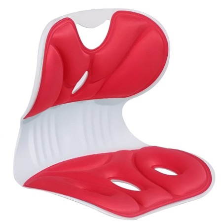 Suport pentru Scaun, Cyrax, pentru Corectarea Posturii, Portabil, Ergonomic, Ameliorare Durere, Respirabil, 32x29x28 cm, Marime S, Rosu