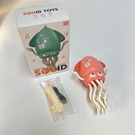 Caracatita Dansatoare, Cyrax, +3 Ani, 3 Moduri, din ABS, Incarcare USB, cu Undita Inclusa, 12.6 x 7.6 x 20.7 cm, Roz