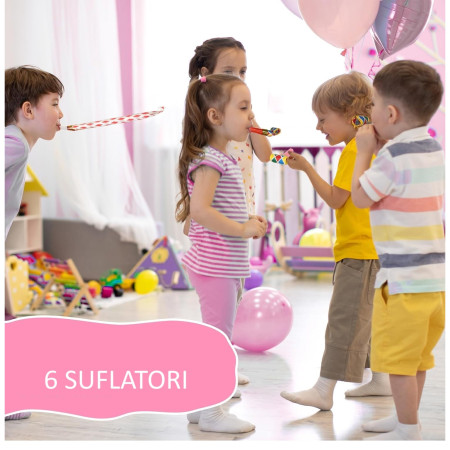 Set 6 Suflatori Happy Everyday, Cyrax, pentru Petrecere, 20 x 17 cm, Multicolor