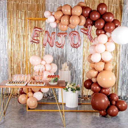 Balon Folie Metalizata Litera J, Cyrax, 40 cm, Umflati cu Heliu sau Aer, Ambalaj Individual, Pai inclus, Rose Gold
