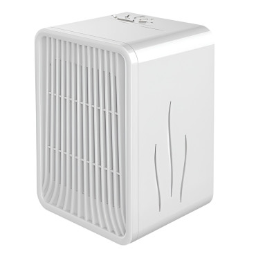 Mini Incalzitor pentru Birou,  Incalzire si Racire, 1000-1200W, cu Lumini, cu Maner, Lungime Cablu 1.5 m, 3 Trepte de Temperatura, 15.3x13.8x22.5 cm, Alb