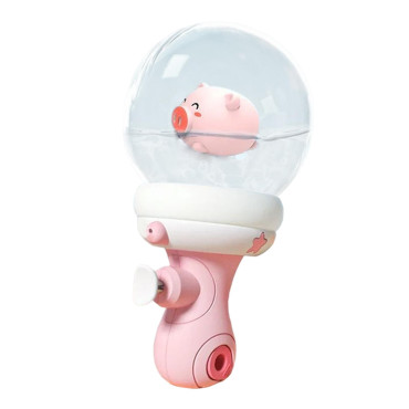 Pistol cu Apa pentru Copii, Cyrax, Multifunctional, Capacitate 300 mL, Model Purcelus, 9x9x17cm, Plastic, Roz