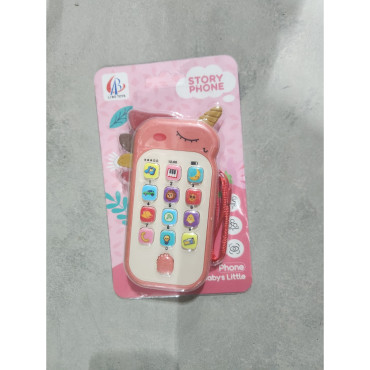 Jucarie Interactiva, Cyrax, Telefon Inteligent, Model Unicorn, Functii Educative, Muzicale si Voce, 4-6 ani, 19 x 11.5 cm, din Plastic, Roz