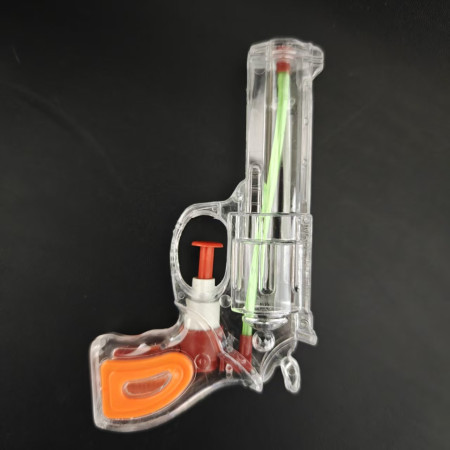 Pistol cu Apa, Cyrax, pentru Copii, din Plastic, 16 x 5 x 2 cm, Transparent/Portocaliu