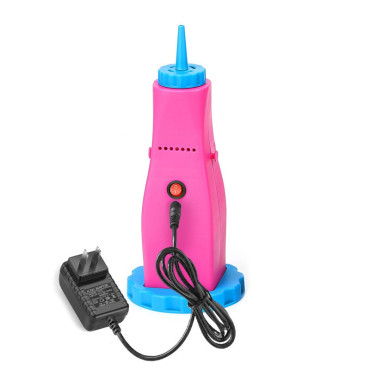 Cyrax Pompa Electrica Pentru Umflat Baloane, din Plastic, Conectare la Retea, 10.5 x 10.5 x 21 cm, Portabila, Roz