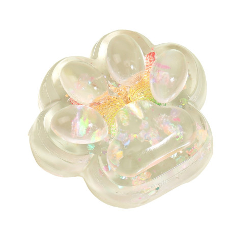 Jucarie Antistres Squishy, Cyrax, Labuta de Pisica Pufoasa, cu Revenire Lenta, 7 x 6.5 cm, Model Fluturi, Multicolor