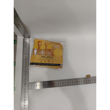 Set Recipiente pentru Cosmetice, Cyrax, 5 Piese, cu Gentuta, pentru Calatorii, Reutilizabile, Portocaliu, Material Plastic, 40 ml, 10g