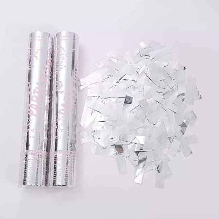 Tun Confetti Petrecere, Cyrax, Lungime 30 cm, Argintiu