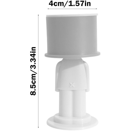 Opritor de Usa,  din Silicon, Model Magicial, cu Prindere de Perete, Anti-Coliziune, 4x 8.5 cm, Gri