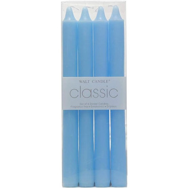 Set 4 Lumanari,  pentru Suport de Masa, Fara Miros si Fum, din Parafina, 2.2 x 25 cm, Albastru