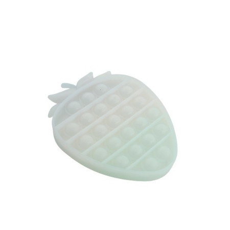 Cyrax Jucarie antistres din silicon, Pop it Now and Flip It, Capsuna, Transparent