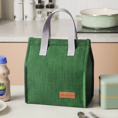 Geanta Termoizolanta Tip Bento Bag Cyrax, Camping Cooler, Aluminiu, 22.5x13x25,5 cm, 3.3 L, Verde