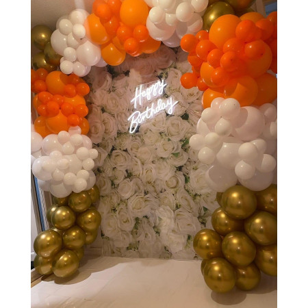 Set 12 Baloane, Cyrax, din Latex Standard, 30 cm, Portocaliu