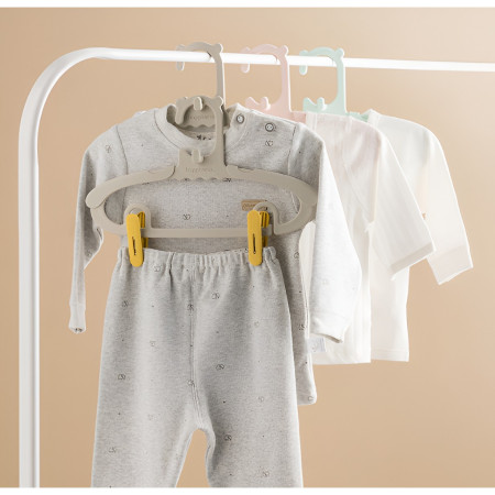 Set 10 de Cleme pentru Haine,  de Prindere pentru Pantaloni, Atasabile la Umerase, 1.6x2.3x6.35 cm, Galben