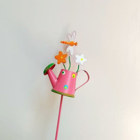 Set 3 Decoratiuni de Gradina,  Model Stropitoare, din Fier, 28 x 5 cm, Multicolor