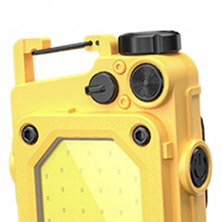 Lanterna Mini de Buzunar Tip Breloc,  Incarcare prin USB Type C, Multifunctionala, pentru Exterior, Camping, Alpinism, Ciclism, Mini Lanterna Elvis, 6.1 x 5 x 2.5 cm, Lumina Puternica, Culoare Galben