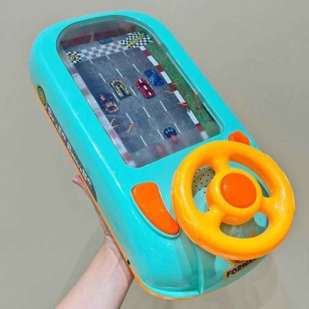 Joc Simulator de Condus, Cyrax, 3-6 Ani, Volan Interactiv, Efecte Sonore, din ABS, USB Inclus, Albastru