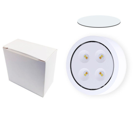 Set de 6 Lampi Led  Fara Fir, Cu Baterii, 3 Culori de Lumina, cu 2 Telecomenzi, din Plastic, Alb