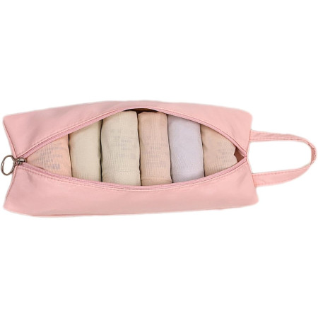 Geanta de Depozitare, Cyrax, Pentru Haine Mici, Lenjerie, Sosete, Cosmetice, Impermeabila, cu Maner, 10x20x3 cm, Roz
