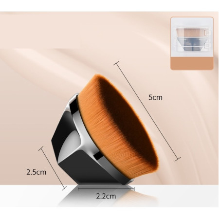 Pensula kabuki plata pentru fond de ten, Cyrax, negru