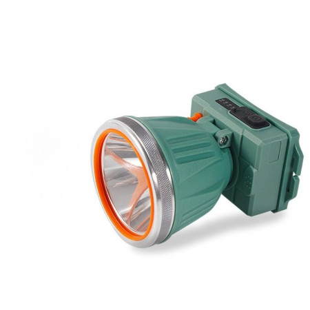 Lanterna LED de Montat pe Cap,  cu Raza Lunga de Zoom, Reincarcabila USB, Far Telescopic, Rezistent la Apa, Reglabil, pentru Pescuit in Aer Liber, Camping, Lumina Puternica, Lanterna, 10.5x8x6.5 cm, Verde Inchis