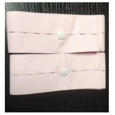 Set 2 Centuri de Monitorizare a Ritmului Cardiac Fetal,  Material Moale si Elastic, 6 x 130 cm, Roz