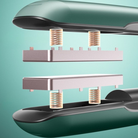 Placa de Par fara Fir, Cyrax, Adaptor Tip C, 4 Trepte de Temperatura, Tensiune 5V, Capacitate Baterie 5000 mAh, Indreptat, Ondulat, 23.5x3.3x4.5 cm, Verde