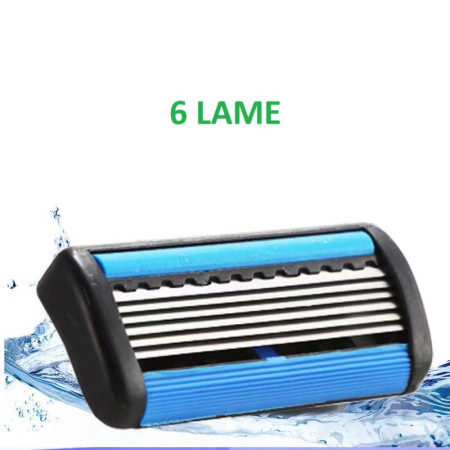 Aparat de Ras Manual,  din Otel Inoxidabil, Suport Lama + 4 Capete de Schimb Incluse, Cutie pentru Lame, Negru