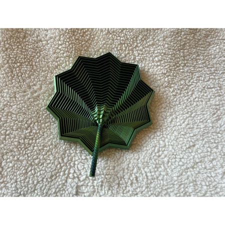 Jucarie Decompresie, Cyrax, Model Stea 3D, DuoChrome, Maner Spirala, Turn Magic Geometric, Multiple Forme, Anti-stress, 17 cm, Negru/Verde