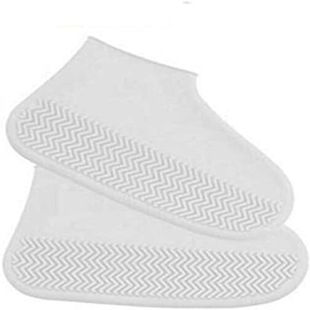 Husa Incaltaminte,  Impermeabila, Antiderapanta, din Latex, 13 x 13 x 2 cm, Marime M 34-40 cm, Alb