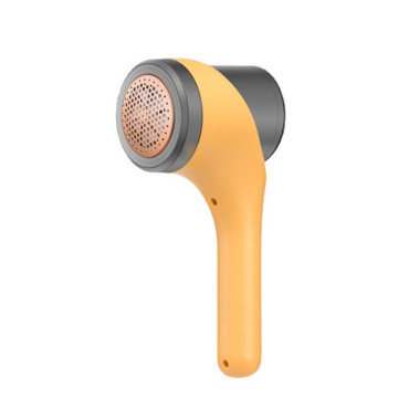 Aparat Scame si Par Haine,  Electric, USB inclus, Periuta Curatare, pentru Diferite Tesaturi, 3 Trepte, 20.5 x 8.8 x 7 cm, Galben