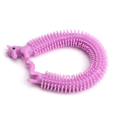 Jucarie senzoriala elastica Cyrax, Fidget Noodle, Antistres, Culori Random