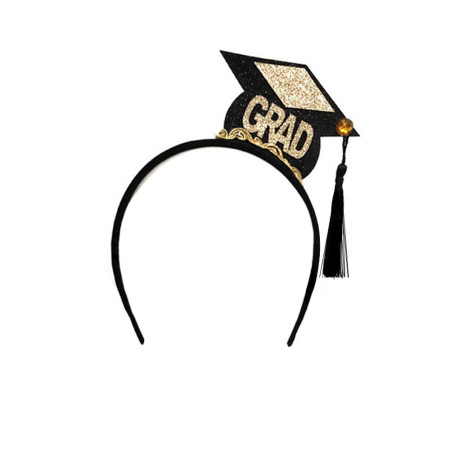 Set din 2 Piese pentru Absolvire, Cyrax, Panglica si Coronita, Model I Graduated, Negru