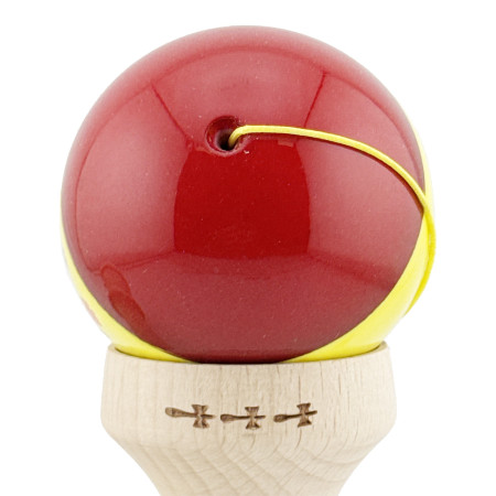 Kendama X Originala, Profesionala, Cyrax, Tricolor Edition Stil Romanesc, Super Sticky cu Cupe Mari KING SIZE V3, Rulment Metalic si Gaura in Baza, din Lemn 18 cm, Ata 62/65 cm, Multicolor