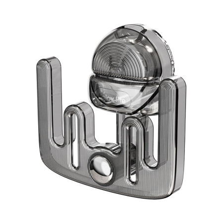 Suport pentru Incaltamintea de Casa,  fara Perforare, Montare pe Perete, Prindere Adeziva, 11.6x11x4.8cm, Gri Transparent