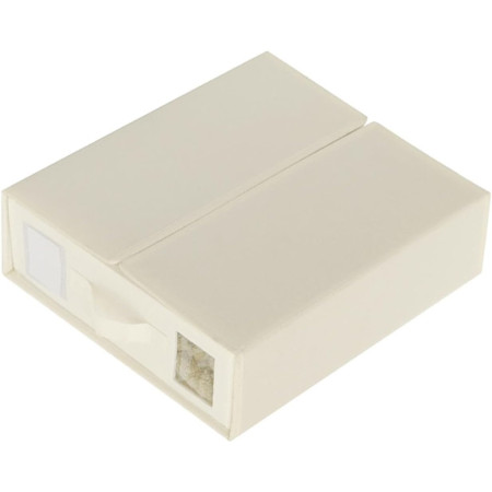 Cutie Depozitare Lenjerii de Pat,  Pliabila, Capacitate 18l, 38x33x12 cm, din Panza Oxford cu PP Incorporat, Fereastra Vizibila, Alb Ivoir