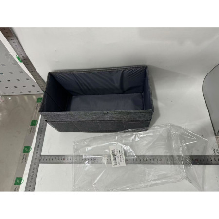 Cutie Depozitare cu Cadru Metalic,  pentru Bucatarie, snacksuri, pliabila din poliester Oxford, 30 x 15 x 15 cm Gri